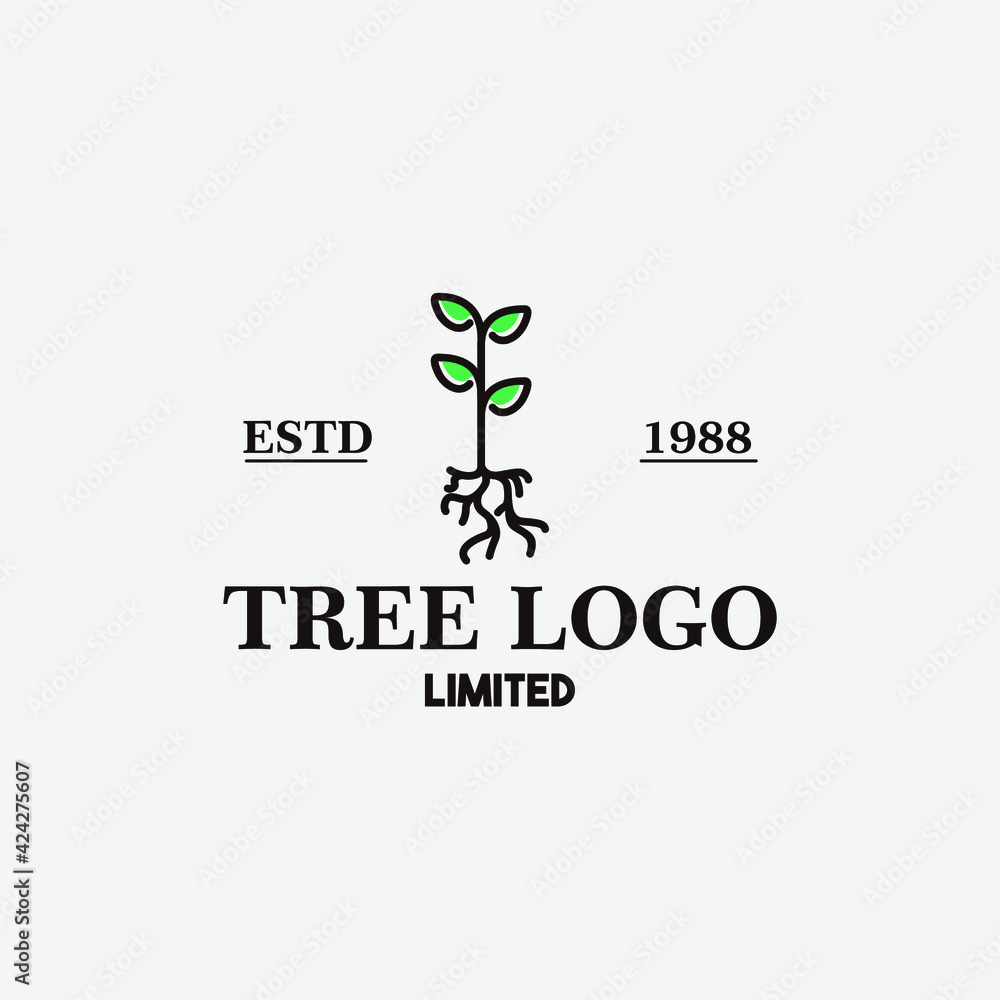 Fototapeta premium Tree logo vector template