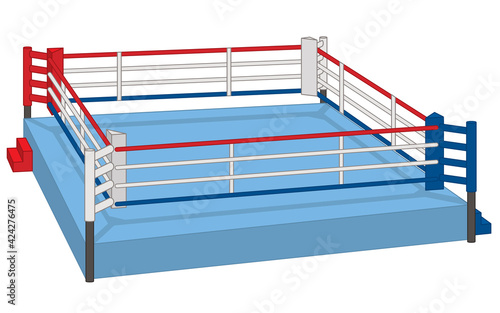 boxing ring isolated on a white background