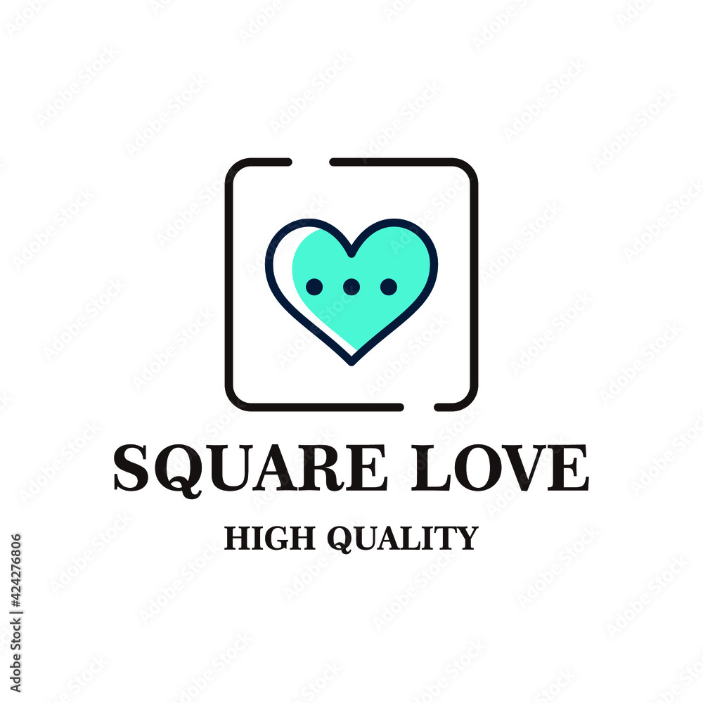 square chat logo vector template square chat logo vector template