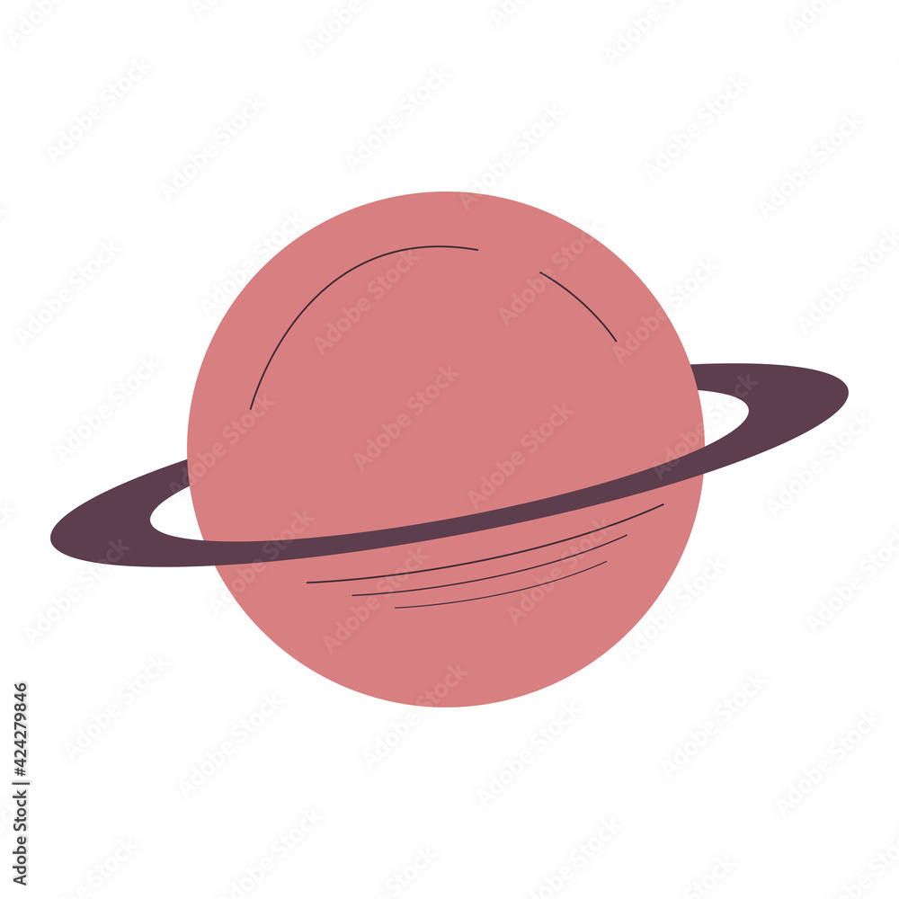 The planet is fashionable, isolated on a white background. Minimal design. Fashionable vector illustration in flat linear style. Minimalist abstract aesthetic style. Planet with Rings. The planet is fashionable, isolated on a white background. Minimal design. Fashionable vector illustration in flat linear style. Minimalist abstract aesthetic style. Planet with Rings.