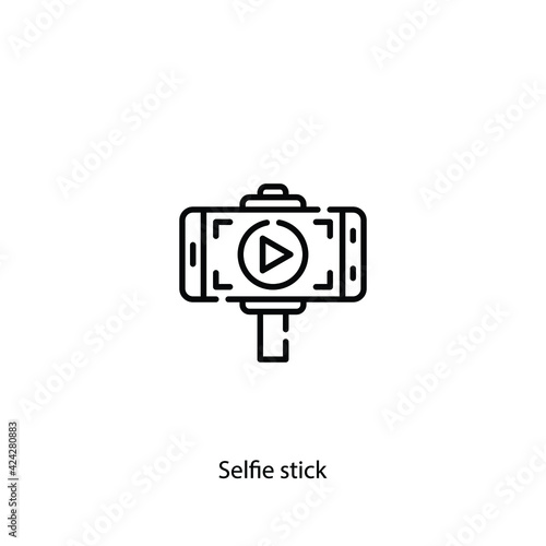 selfie stick  icon vector sign symbol