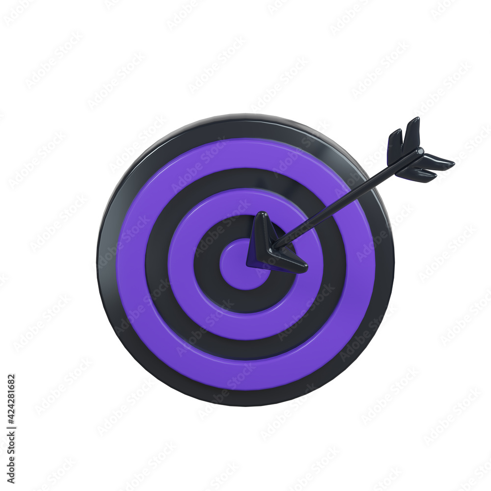 3d render of Arrow and Circle Target. Business and Finance concept. 3d render of Arrow and Circle Target. Business and Finance concept.