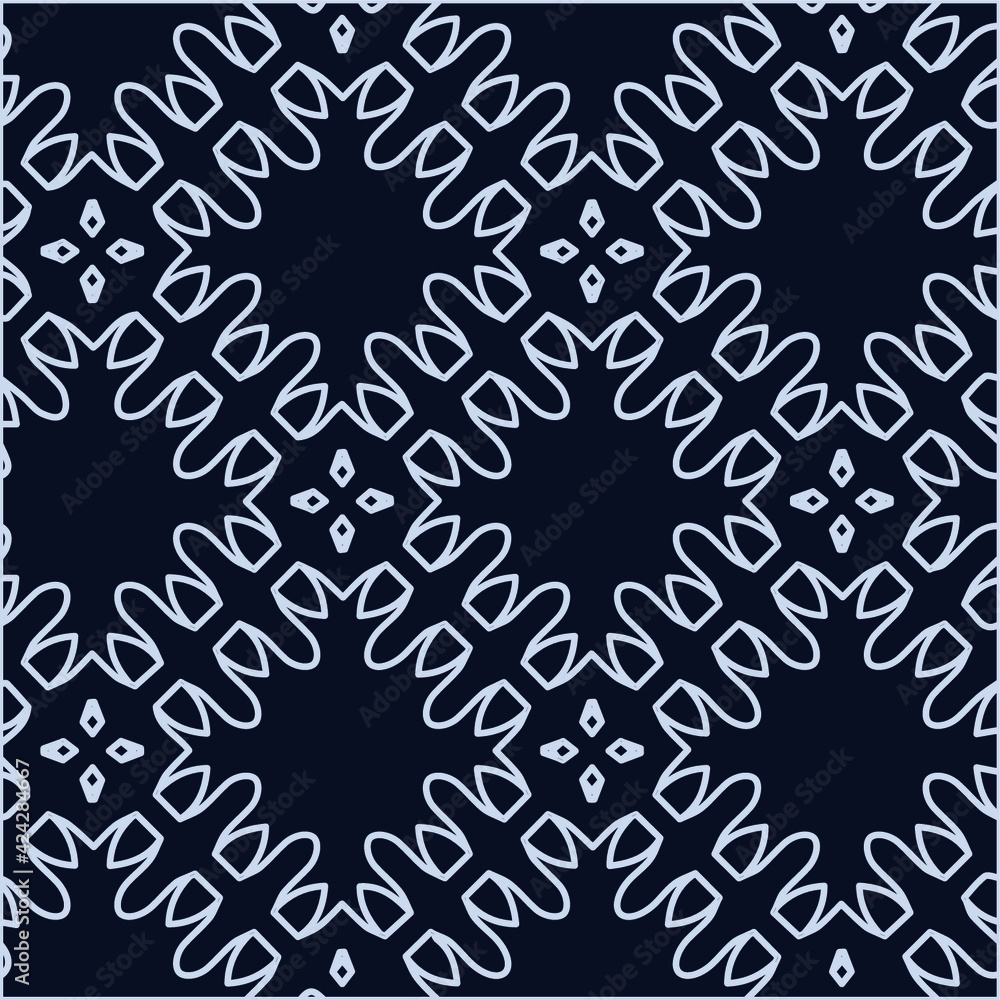 Geometric vector pattern with triangular elements. Seamless abstract ornament for wallpapers and backgrounds. Black and white colors.
Geometric vector pattern with triangular elements. Seamless abstract ornament for wallpapers and backgrounds. Black and white colors.