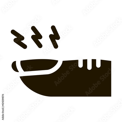 rotting nails glyph icon vector. rotting nails sign. isolated symbol illustration