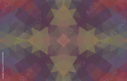 Geometric design  Mosaic of a vector kaleidoscope  abstract Mosaic Background  colorful Futuristic Background  geometric Triangular Pattern. Mosaic texture. Stained glass effect. EPS 10 Vector.