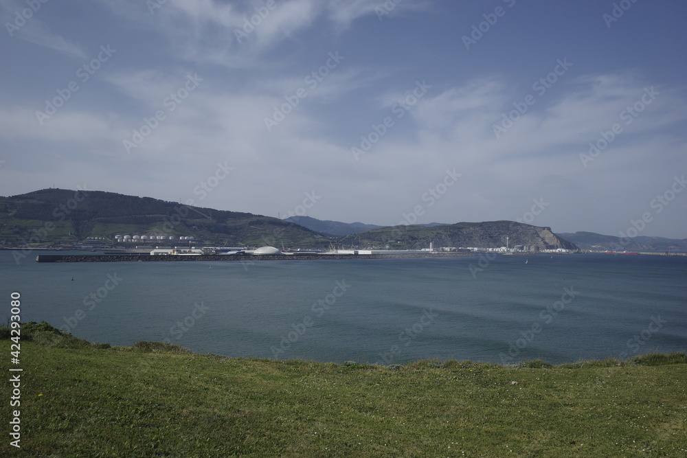 Basque shore in a sunny day