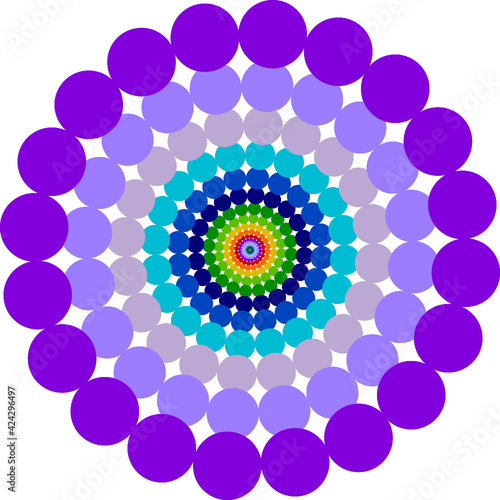 Círculos de colores menguantes 01
