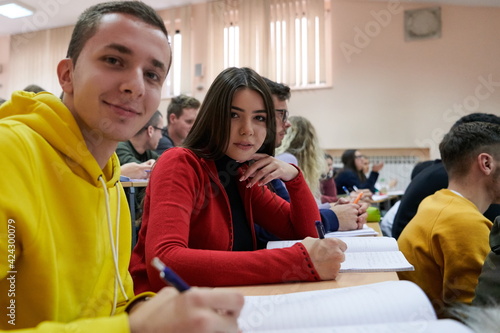 Students Gruop In the uni Amphitheather