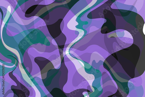 Composición textil de camuflaje en tonos friós