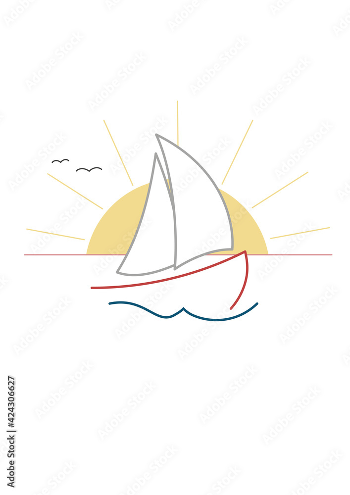 sailboat sunset and birds sailboat sunset and birds