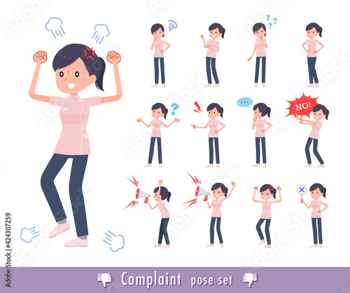 flat type medical staff woman_Complaint