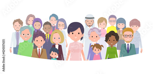 flat type medical staff woman_standing-front