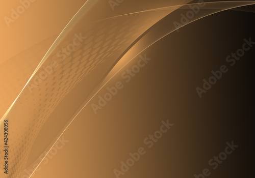 Abstract background waves. Black and chamois abstract background for wallpaper or business card