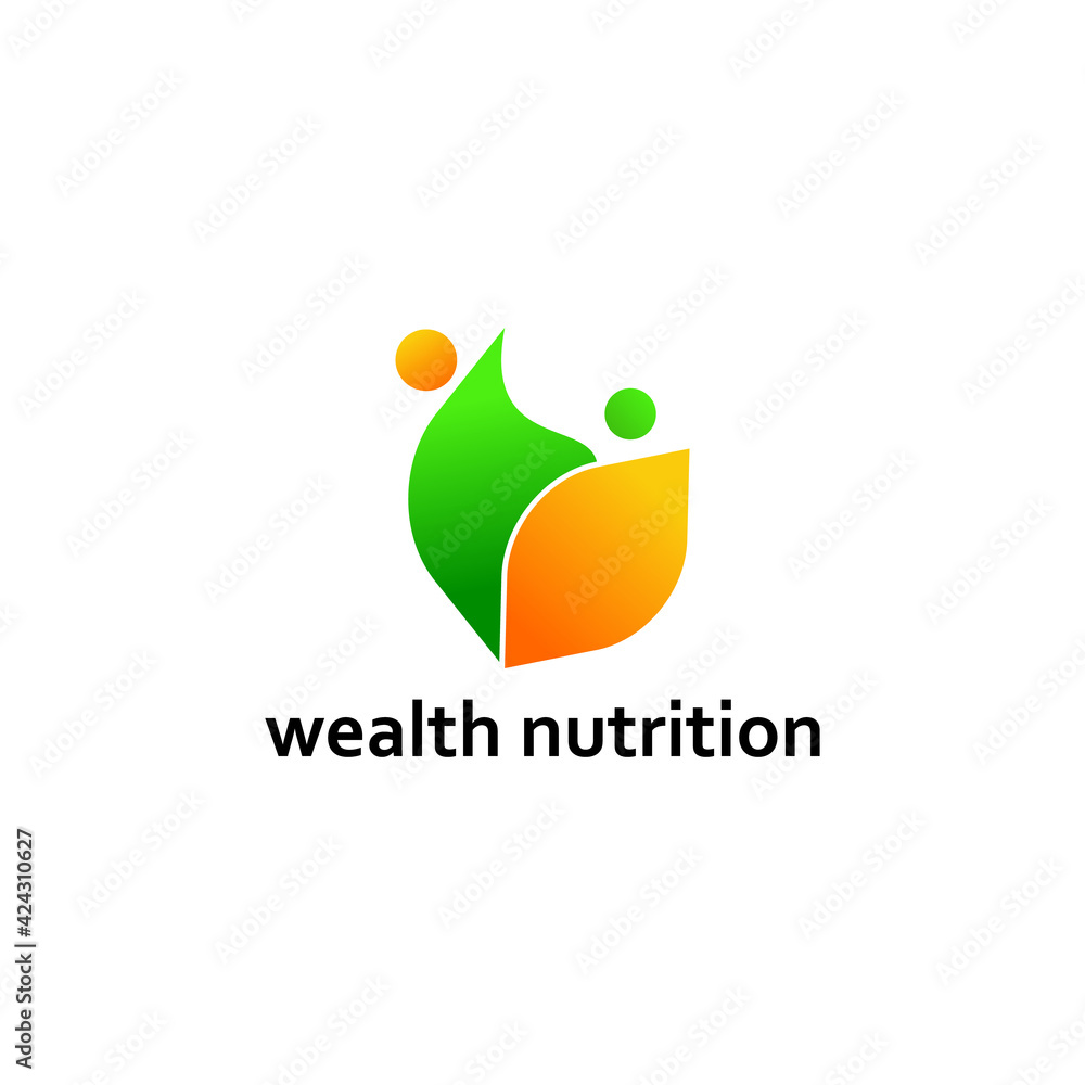 abstract hand care people nutrition logo vector abstract hand care people nutrition logo vector