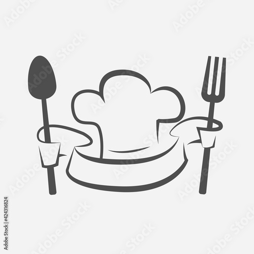 chef hat uniform isolated icon vector illustration design