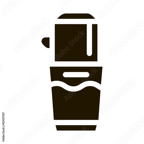 coffee grinder machine glyph icon vector. coffee grinder machine sign. isolated symbol illustration