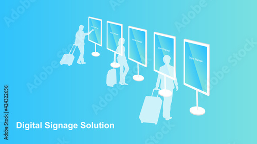 Digital signage solution for informing travellers and commuters.
