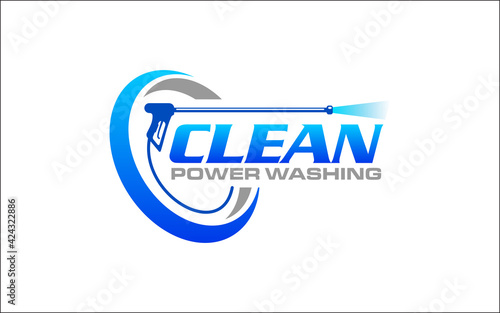 Illustration vector graphic of pressure power wash spray logo design template-05