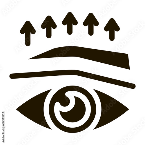 eyelid surgery before and after glyph icon vector. eyelid surgery before and after sign. isolated symbol illustration