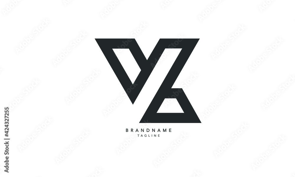 Alphabet letters Initials Monogram logo VL, , , V and L Stock Vector