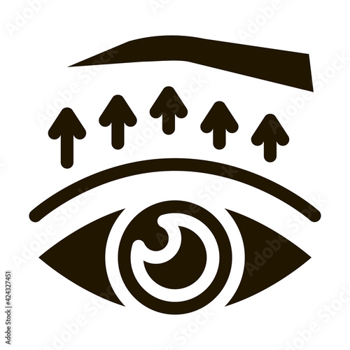 eyelid surgery treatment glyph icon vector. eyelid surgery treatment sign. isolated symbol illustration