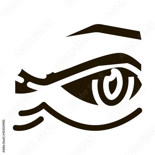 eyelid wrinkles glyph icon vector. eyelid wrinkles sign. isolated symbol illustration