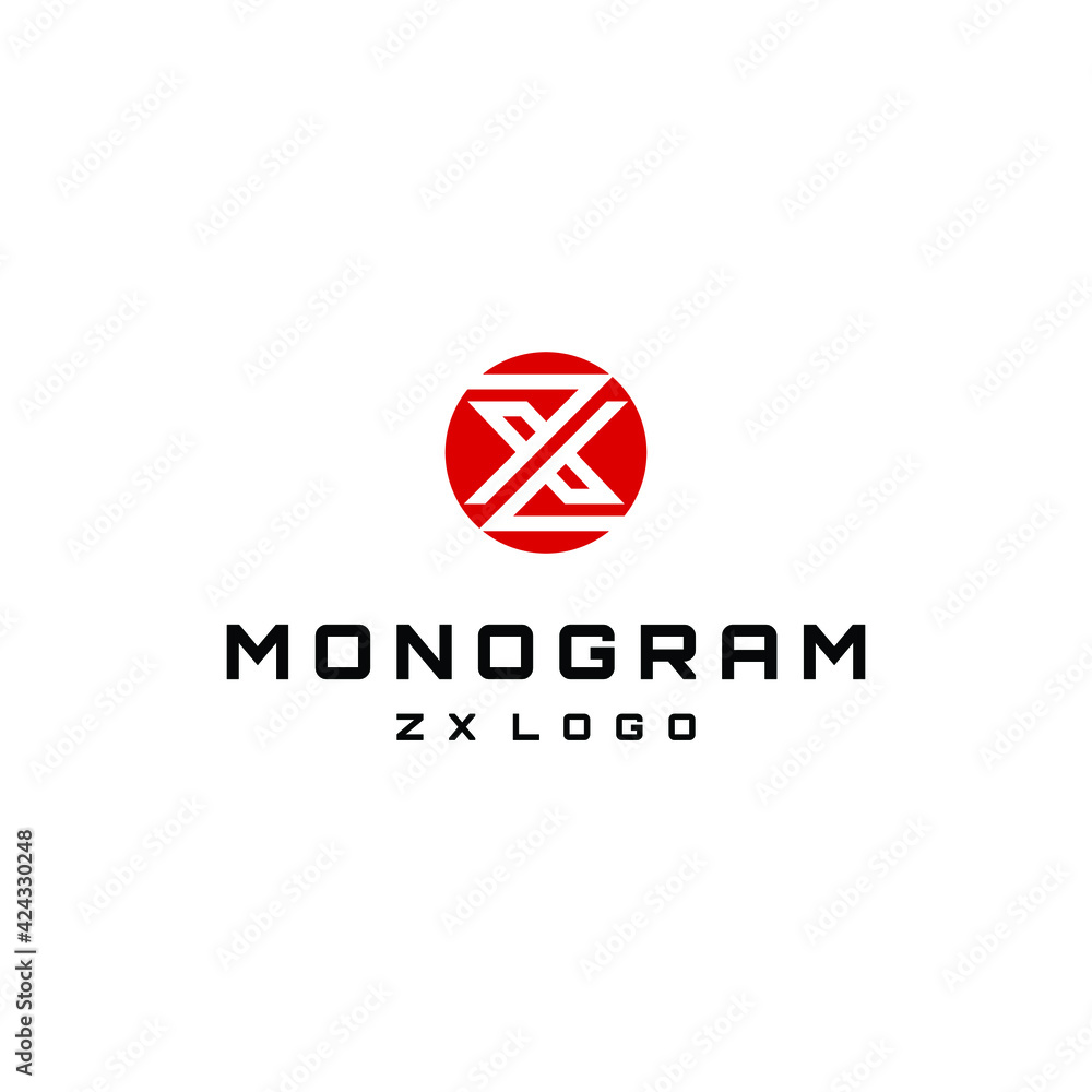ZX monogram logo vector modern simple sophisticated combination design concepts ZX monogram logo vector modern simple sophisticated combination design concepts
