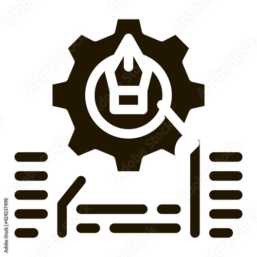 front end working and design glyph icon vector. front end working and design sign. isolated symbol illustration