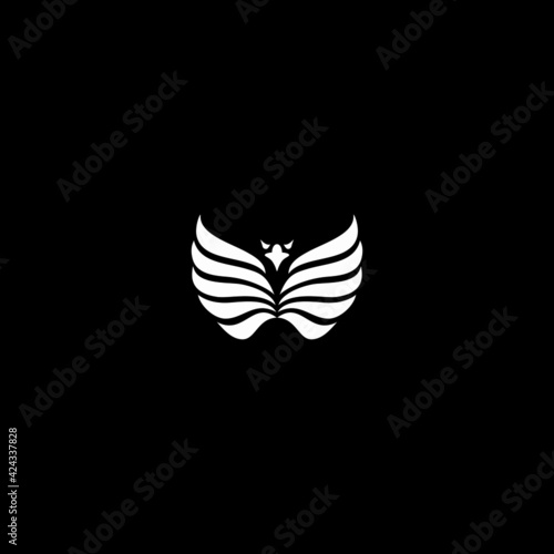 Abstract Illustration of the Eagle logo design template, Falcon icon Vector