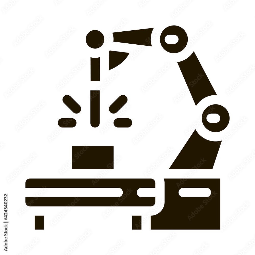 manufacturing engineering machine glyph icon vector. manufacturing engineering machine sign. isolated symbol illustration manufacturing engineering machine glyph icon vector. manufacturing engineering machine sign. isolated symbol illustration