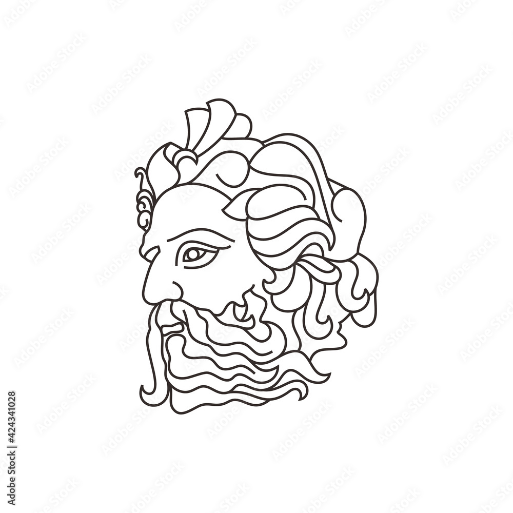 poseidon god picture simple drawing - Clip Art Library-saigonsouth.com.vn