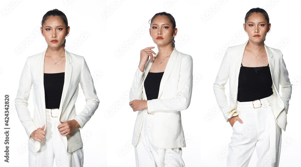 Asian Woman half body portrait express feeling emotion, isolated Asian Woman half body portrait express feeling emotion, isolated