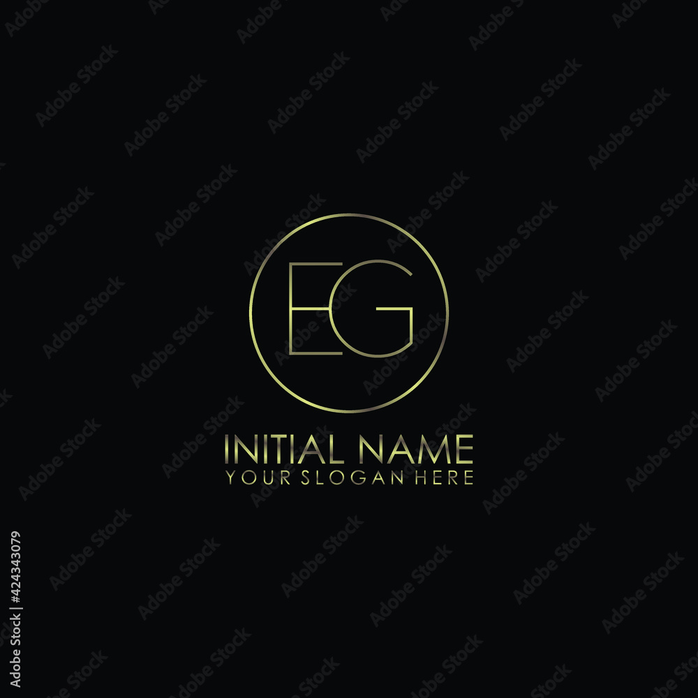 EG Initials handwritten minimalistic logo template vector EG Initials handwritten minimalistic logo template vector