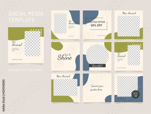 Template Puzzle Instagram Fashion Women Feed