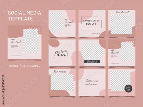 Template Instagram Puzzle Fashion Women Feed