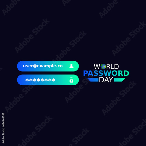 vector graphic of world password day good for world password day celebration. flat design. flyer design.flat illustration.