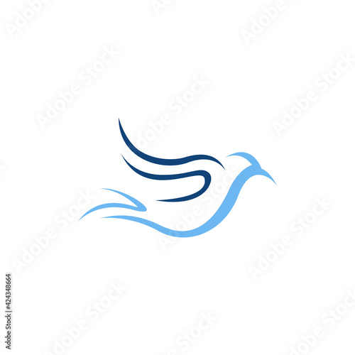 Abstract bird logo concept design