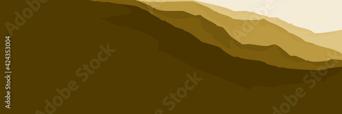 mountain flat design vector for web banner, blog banner, ads banner template, background design, poster background template and wallpaper