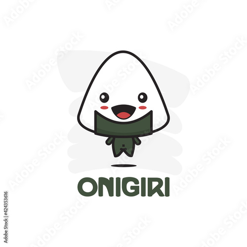 cute onigiri Japanese food mascot