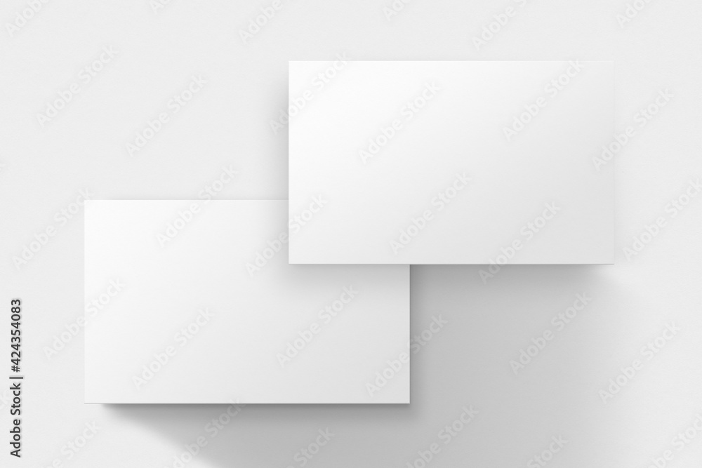 Blank white business card in front and rear view Blank white business card in front and rear view