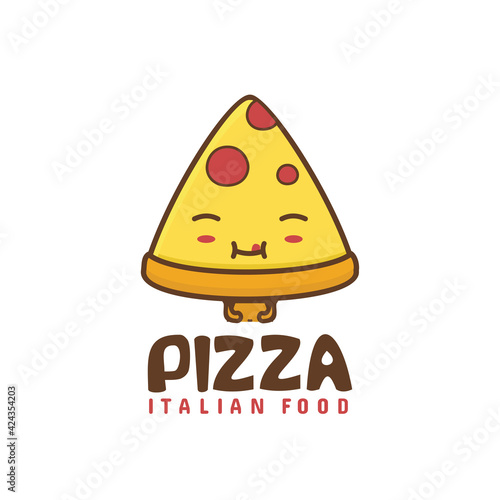 cute pizza mascot characters
