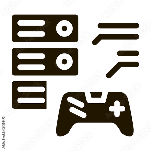 game main menu glyph icon vector. game main menu sign. isolated symbol illustration