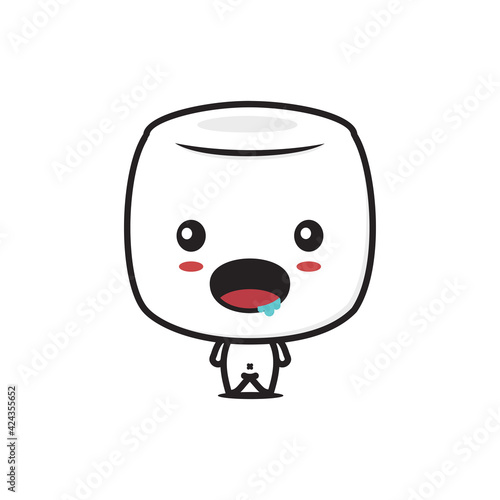 Cute marshmallow character