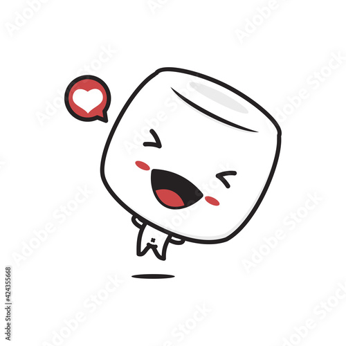 Cute marshmallow character