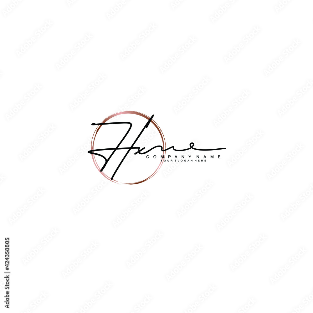 HX Initials handwritten minimalistic logo template vector HX Initials handwritten minimalistic logo template vector