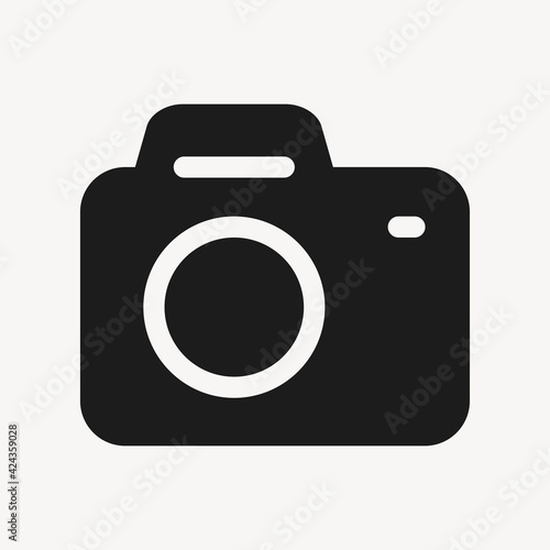 Camera filled icon black for social media app