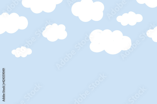 Cute background with fluffy cloud pattern