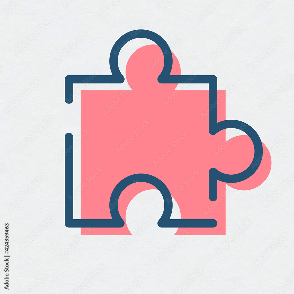 Jigsaw outline icon business solution symbol Jigsaw outline icon business solution symbol