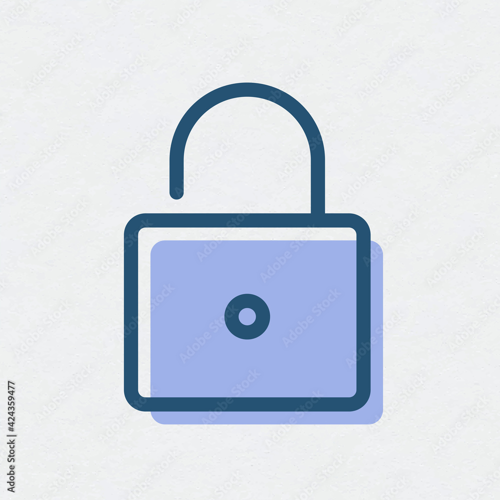 Lock outline icon security symbol Lock outline icon security symbol