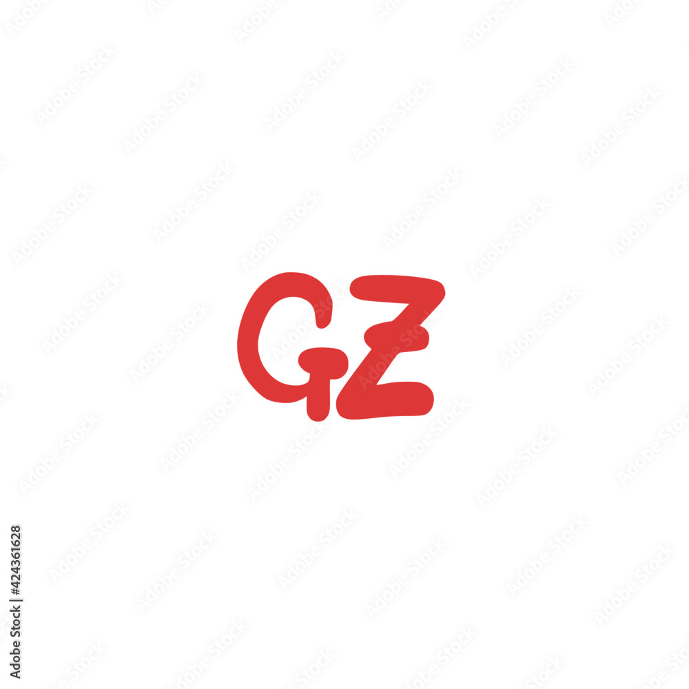 GZ initial handwriting logo for identity